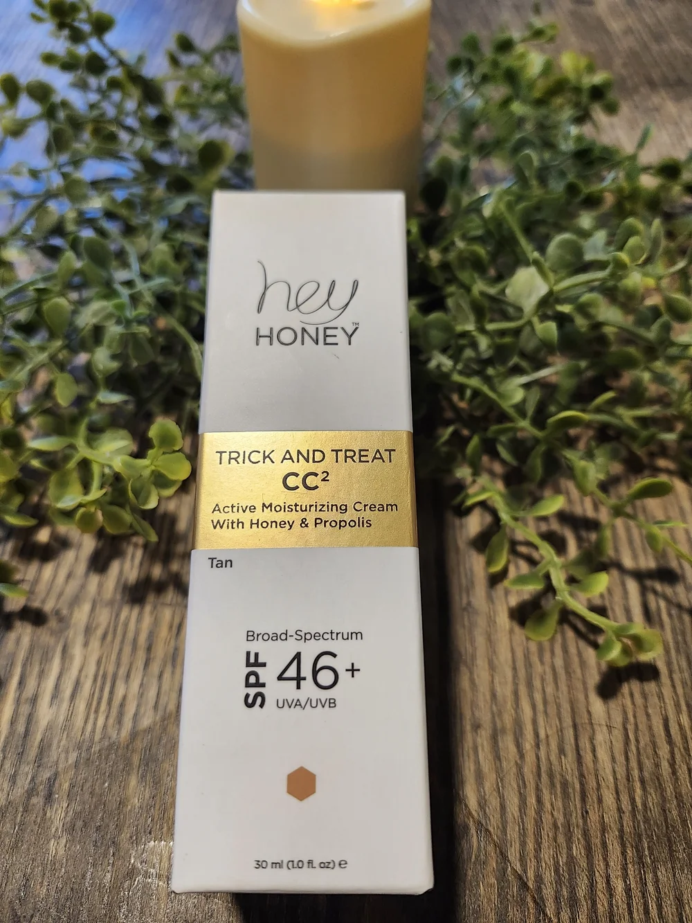 Hey Honey Trick and Treat CC2 Active Moisturizing Cream SPF 46+ — Tan